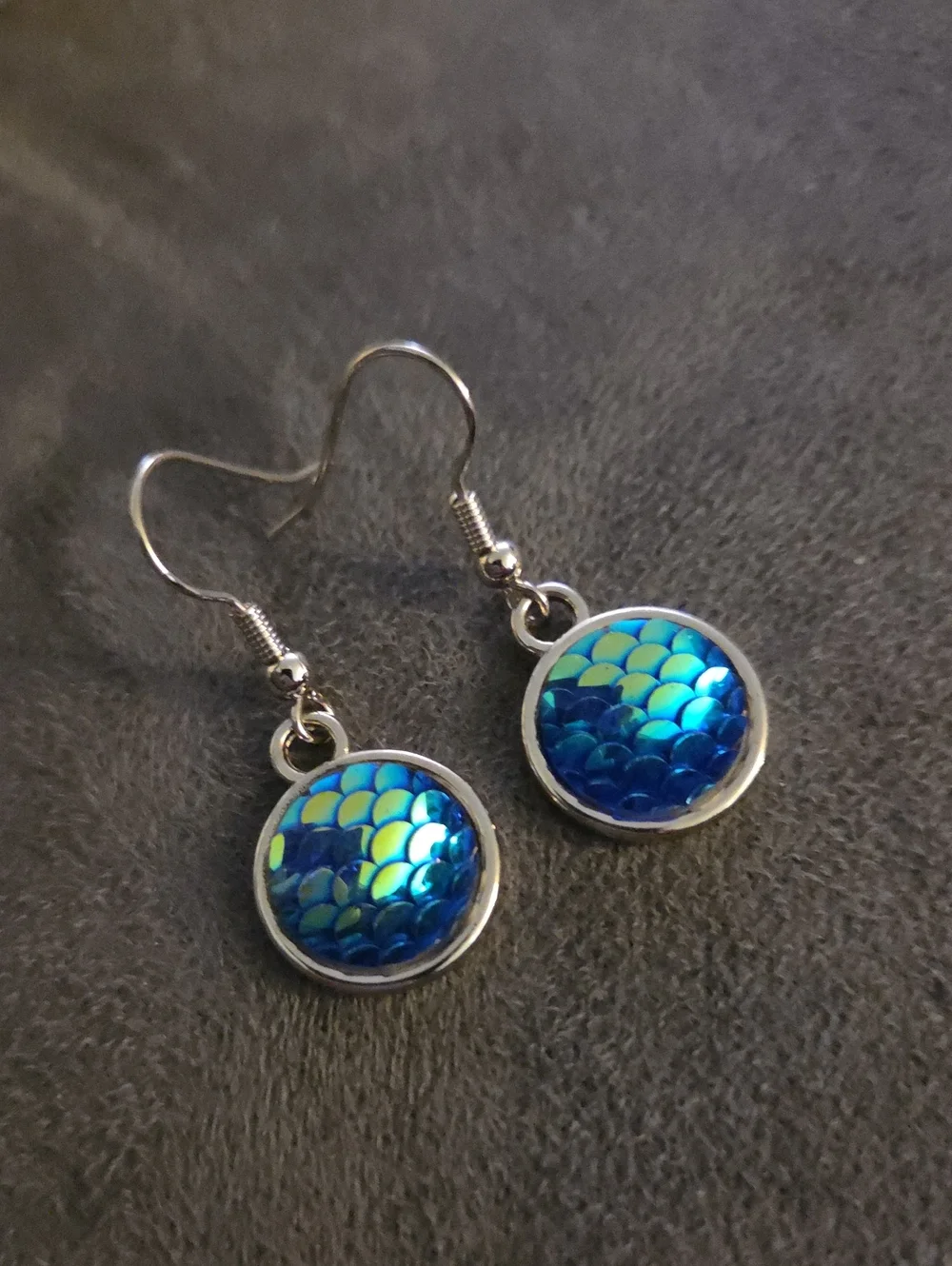 New - Earrings - fish scales - mermaid